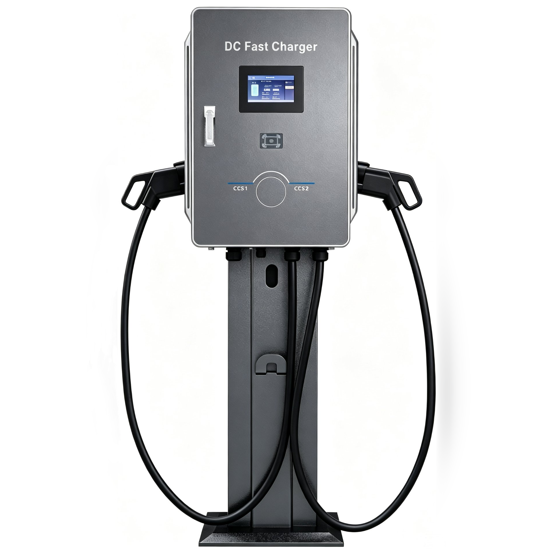L0 40kW Dual‑Gun Pedestal ‑Mounted DC EV charger